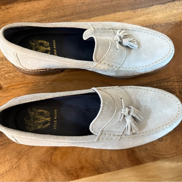 Cole Haan Pinch Men's Suede Tassel Loafers Gray 12D - Picture 3 of 5